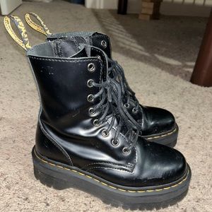 dr. martens platform combat boots